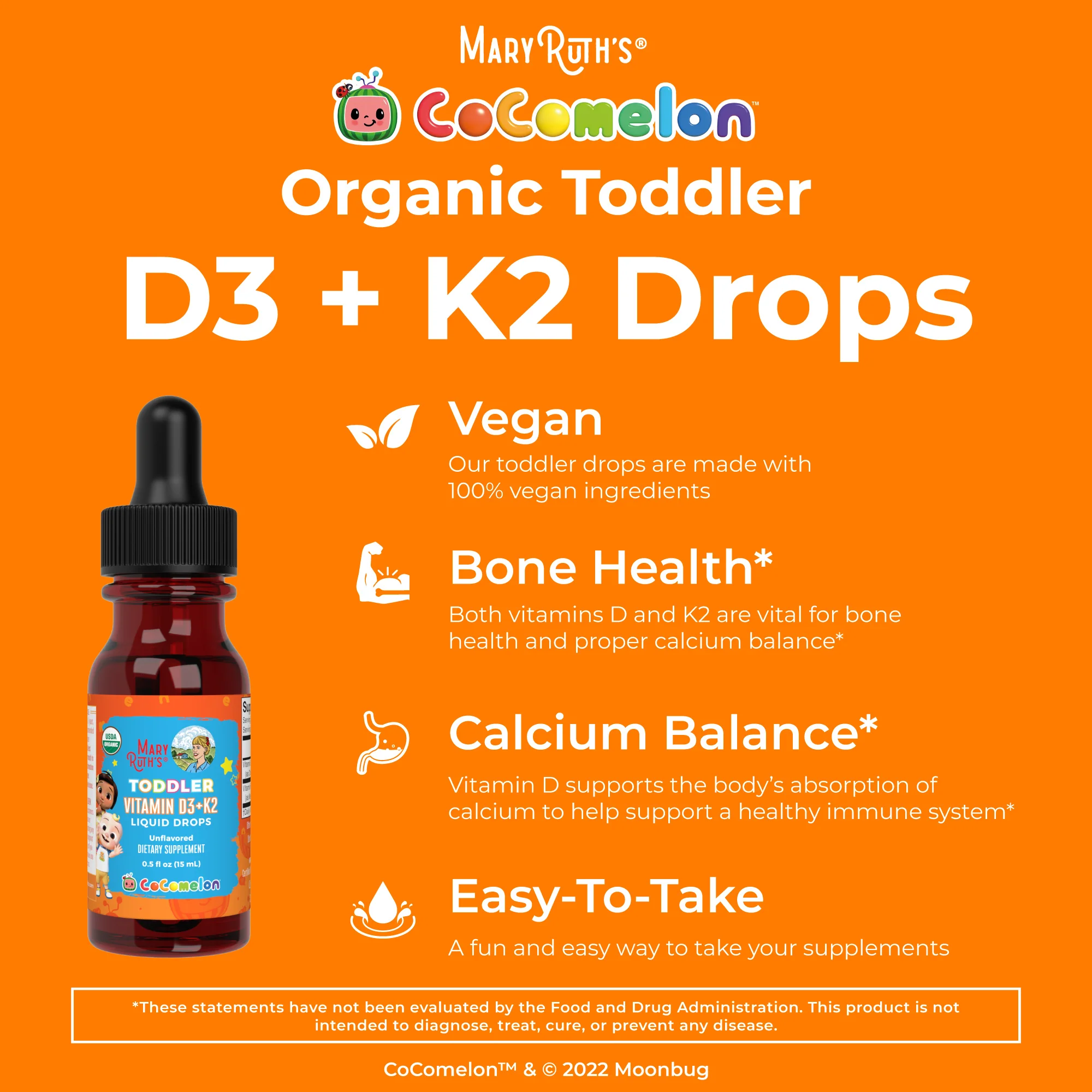 CoComelon Organic Toddler Vitamin D3+K2 Liquid Drops - Image 7