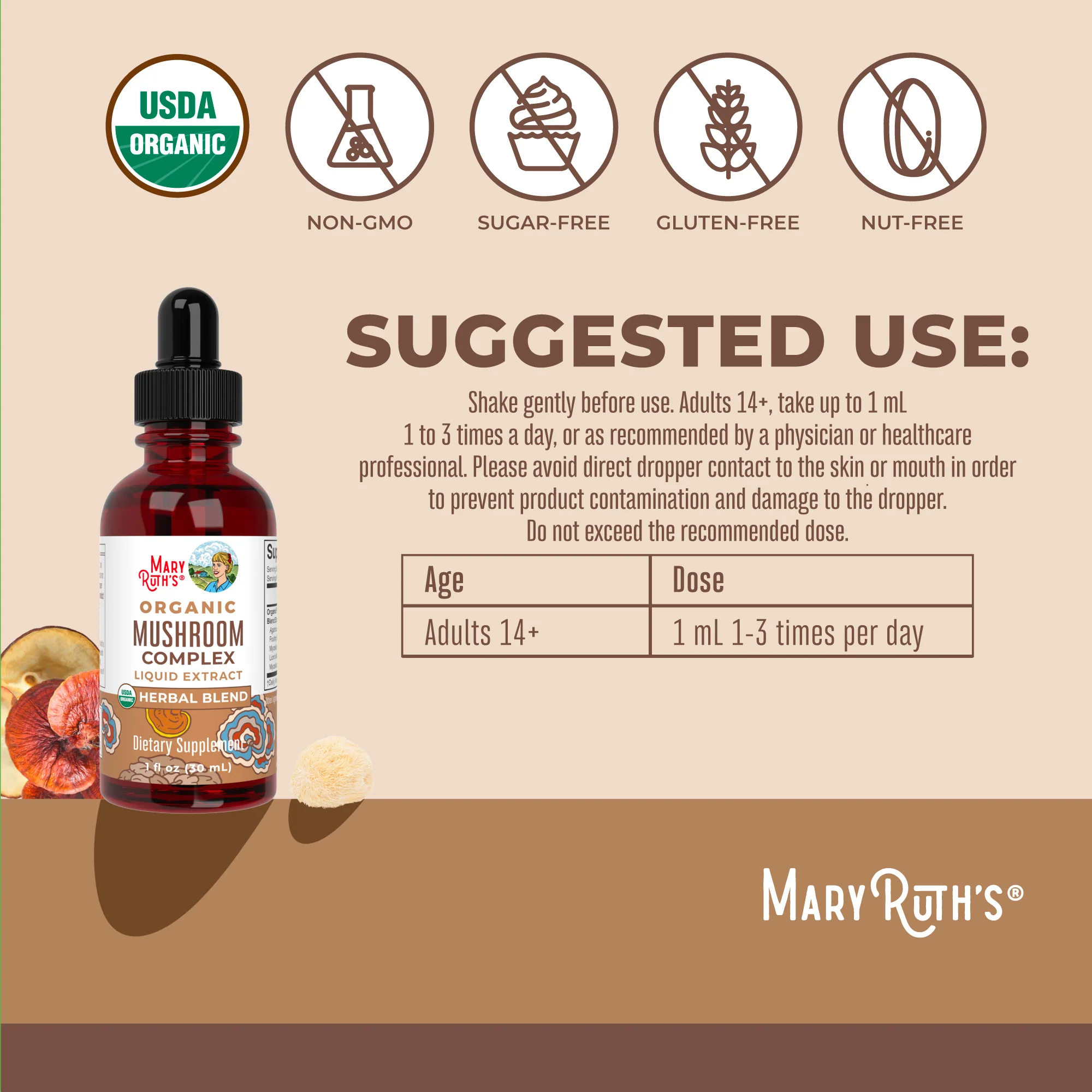 Organic Mushroom Complex Liquid Drops - Image 3