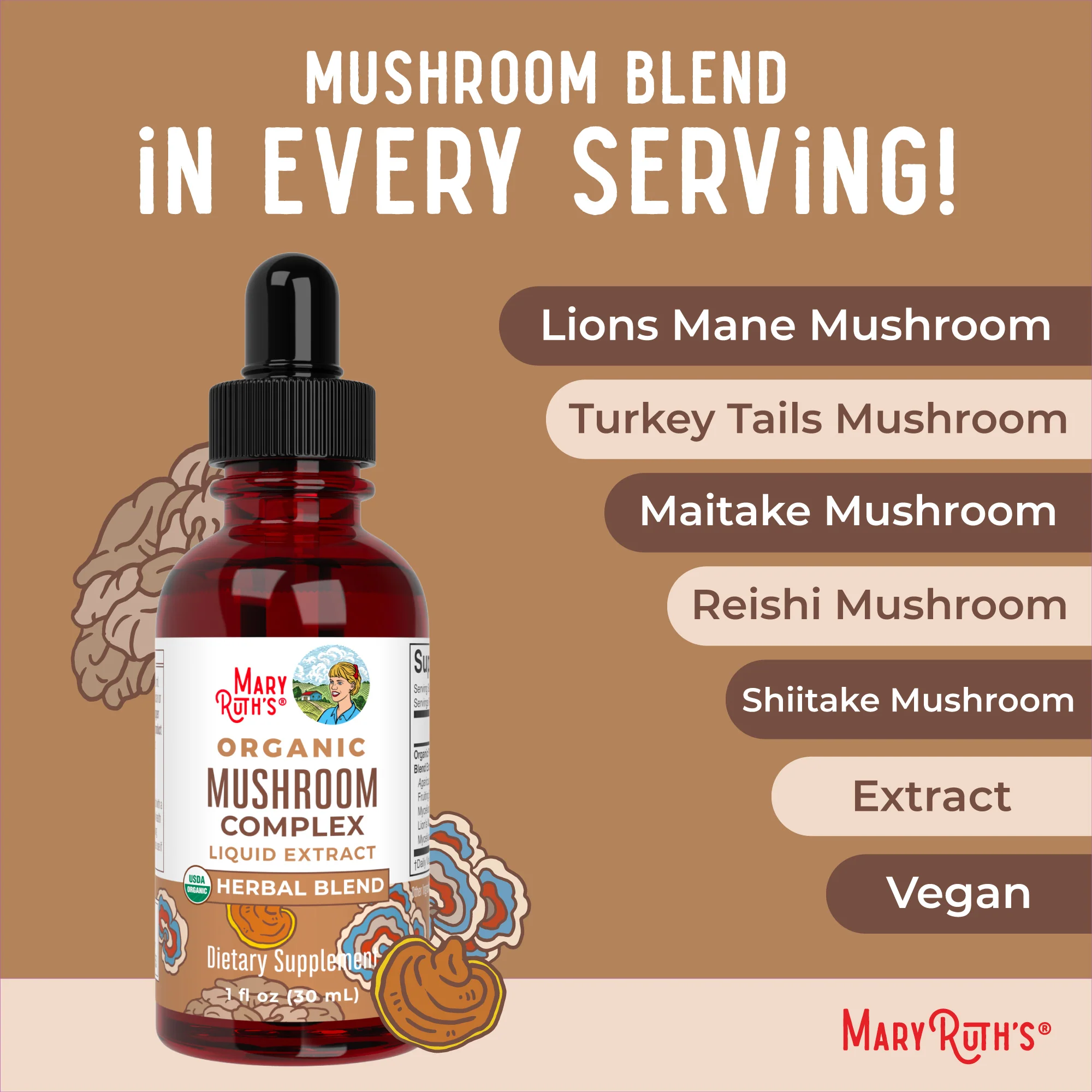 Organic Mushroom Complex Liquid Drops - Image 7