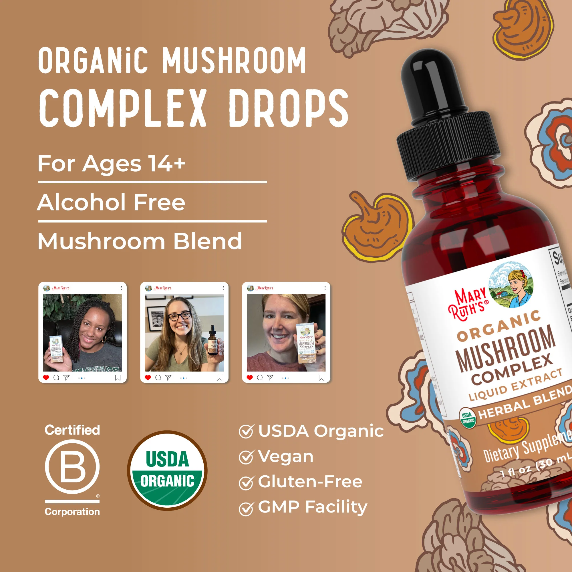 Organic Mushroom Complex Liquid Drops - Image 8