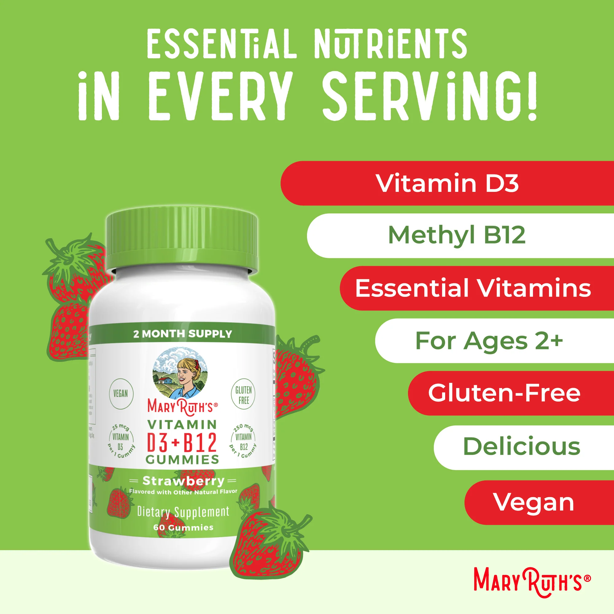 D3 + B12 Gummies (Strawberry) - Image 7