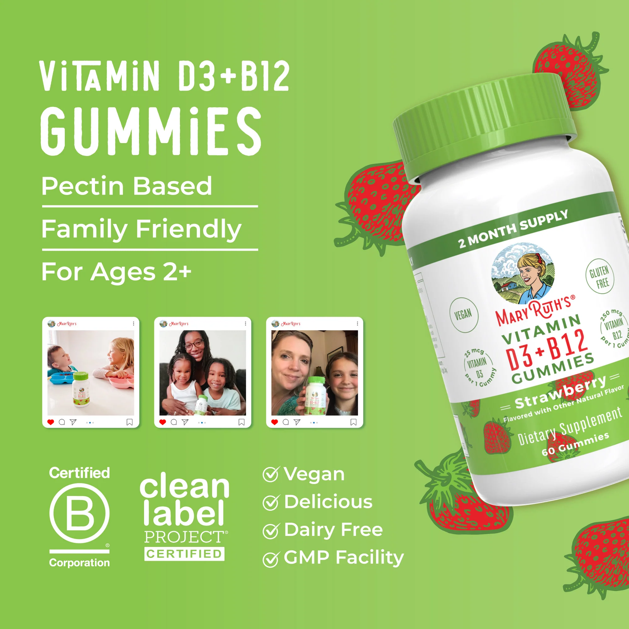 D3 + B12 Gummies (Strawberry) - Image 8